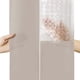 thumbnail image 5 of Cortina de ducha impermeable de EVA empalmada, 180 x 180 cm | Cortina de baño gruesa sin perforaciones con ganchos | Panel impermeable y permeable a la luz, material EVA duradero | Negro, blanc, 5 of 5