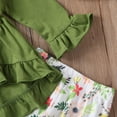 thumbnail image 6 of DcoolMoogl Toddler Kids Baby Girls Clothes Outfits Spring Fall Long Sleeve Ruffles Tops Dress+Floral Pants 3Pcs Set 18-24 Months, 6 of 7