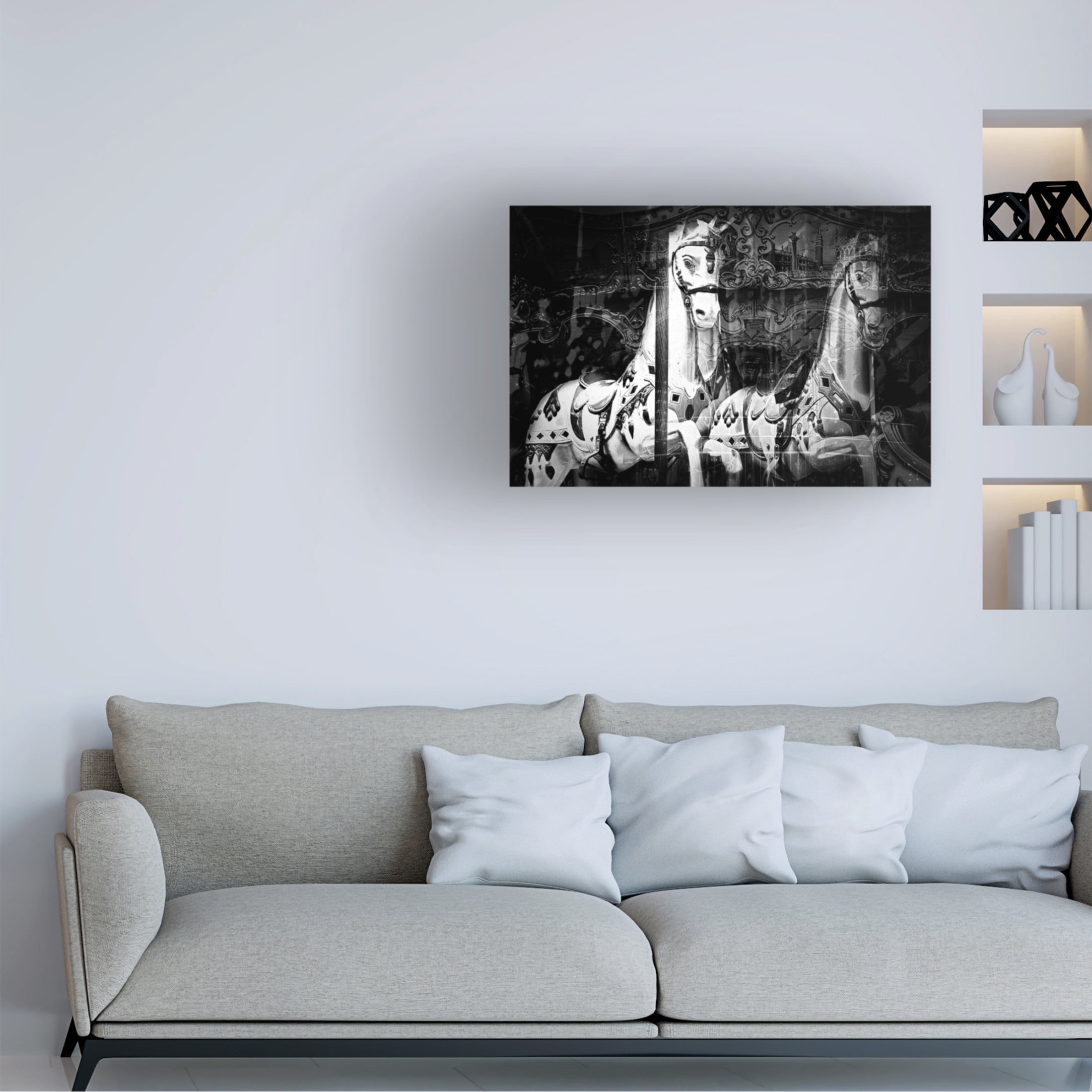 Canvas Wall Art - Angel Julie 'Dream Of Carousel' Wall Art for Living Room, Bedroom, or Office D?cor by Trademark Fine Art - 19 x 12 Inches