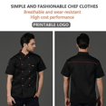 thumbnail image 3 of Camisa de chef de algodón con botones ajustables para hombre, 3 of 4