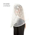 thumbnail image 3 of Delicate Floral Pattern Shawl for Ladies Spring Summer Lightweight Shawls Wedding Party Sunproof Triangle Anti-uv Scarf, 3 of 4
