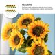 thumbnail image 4 of 10 piezas de flores artificiales de girasol de tallo largo de seda, girasoles falsos, decoración para fiesta de boda, 4 of 8