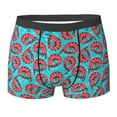 thumbnail image 6 of Men's Boxer Briefs, Red & Blue Lobster Print Soft Comfy Mens Underwear Boxer Briefs Breathable With Widen Waist, 6 of 7