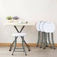 thumbnail image 3 of Gymax Ensemble de 4 Tabourets Pliants Pliables Portables Tabouret Rond Intérieur et Extérieur Blanc, 3 of 10