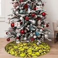 thumbnail image 5 of Yiaed Yellow Butterflies Print Christmas Tree Skirt , Tree SkirtsTree Mat for Christmas Winter Holiday Indoor Decorations-48", 5 of 7