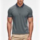 thumbnail image 4 of Negro Camisa de Manga Corta Mujeres Sólido Deportes Solapa Camisa Seca, Unisex Manga Corta Ropa de Trabajo Superior para Ocasional, 4 of 8