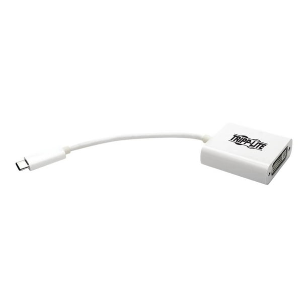 Tripp Lite USB-C DVI Vidéo Adaptateur USB C vers Convertisseur 1080p, M/F, vers DVI, USB Type-C vers DVI, USB Type C vers DVI 6in - Adaptateur Vidéo Externe - USB-C 3.1 - DVI - Blanc