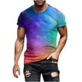 thumbnail image 3 of UVEASISHA T-Shirts Graphiques de Mode pour Hommes, T-Shirts Imprimés 3d Grande Taille pour Hommes Manches Courtes Col Rond T-Shirt d'Entraînement Décontracté Musculation Athlétique en Solde Aujourd'hui, 3 of 6