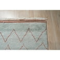 thumbnail image 2 of EORC DO04LTB6X9 Hand Knotted Wool Moroccan Rug, 6' x 9', Light Blue Area Rug, 2 of 5