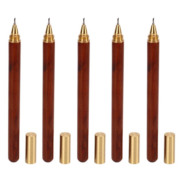 Pen de Grabado, Cuchillo de Marcar Duradero Portátil 5 Piezas de Madera de Latón para Cortar