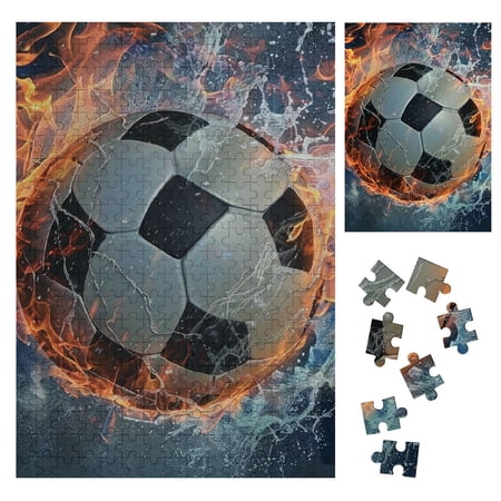 Autua Fire Water Dynamic Wooden Jigsaw Puzzle Vertical Leisure Game Toy Gift for Family Friends 300PCS