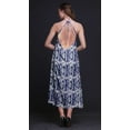 thumbnail image 3 of Bimba Robe de Plage d'Été pour Femmes, Dos Nu, Col Licou, Imprimée Teinture sur Nœuds - Petit, 3 of 6