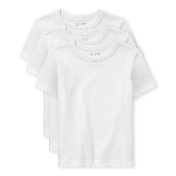 Camiseta The Children's Place para bebés y niños pequeños 4T blanca, paquete de 3