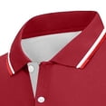thumbnail image 5 of Muscularfit Muscle Men's Shirts Big And Tall Shirts Polo Shirt Oversized Undershirts Red Short Sleeve Collared Casual Shirts for Men,L, 5 of 5