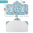 thumbnail image 4 of Yayeee Kids Hooded Towel with Hand Pockets Beach Soft Absorbent Bath Wrap 50 x 23.5 inch, Easter Bunny Pattern, 4 of 5