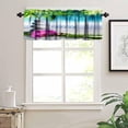 thumbnail image 3 of Bamboo Valance Curtain Forest Tree Nature Image Asian Themed Rod Pocket Valance Window Treatments 1 Panel Short Curtains for Kitchen Farmhouse Living Room Bathroom Decor 54 x 18 in, 3 of 6