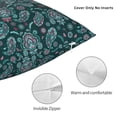 thumbnail image 3 of Wukai Vintage Floral Premium Polyester Fleece Pillow Covers with Hidden Zipper Closure,Luxuriously Soft and Durable-18"x18", 3 of 7