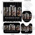 FRAMICS Black Kings Shower Curtain and Rug Sets, 16 Pc African American ...