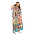 thumbnail image 4 of Oussum Plus Size Kaftan Dresses for Women Long Ladies Maxi Dress, 1X to 3X Size, 4 of 6