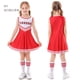 thumbnail image 4 of Uniformes de porristas para niños, falda de porristas de fútbol sin mangas de cinco colores CHEERS para mujeres con calcetines, 4 of 5