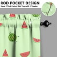thumbnail image 5 of Kitchen Curtains 36 Inch Short - 3 Panel Set Watermelon Print, Rod Pocket Window Curtains 100% Polyester, Tropical Fruit Valance for Farmhouse, Cafe, Living Room, Bedroom, Easy Wash, 5 of 6