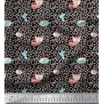 thumbnail image 1 of Soimoi Silk Fabric Dot,Fish & Cat Kids Print Fabric by Yard 42 Inch Wide, 1 of 3