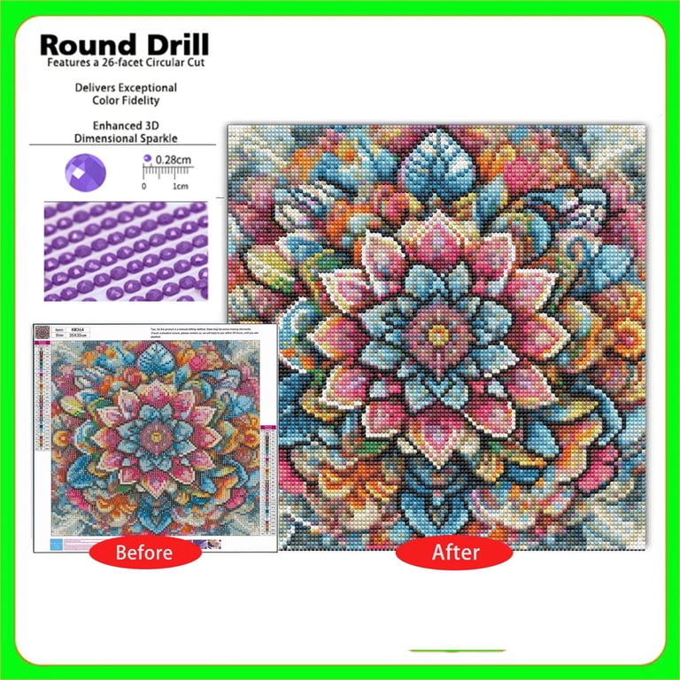 CSZPPQAF Diamond Painting Hundred Flowers 13.8x13.8" photo 2