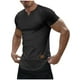 thumbnail image 2 of pstuiky camisetas de hombre, Camisa informal de manga corta con cuello en V y textura vertical de color liso para hombre camisas casuales para hombre m, 2 of 9