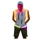 thumbnail image 1 of Camiseta sin mangas con capucha con iluminación LED para hombre, color blanco LEDPATY, 1 of 8