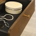 thumbnail image 5 of Roundhill Furniture Eldren Wood Nightstand with Solid Rubberwood Frame, Walnut Finish, 5 of 9