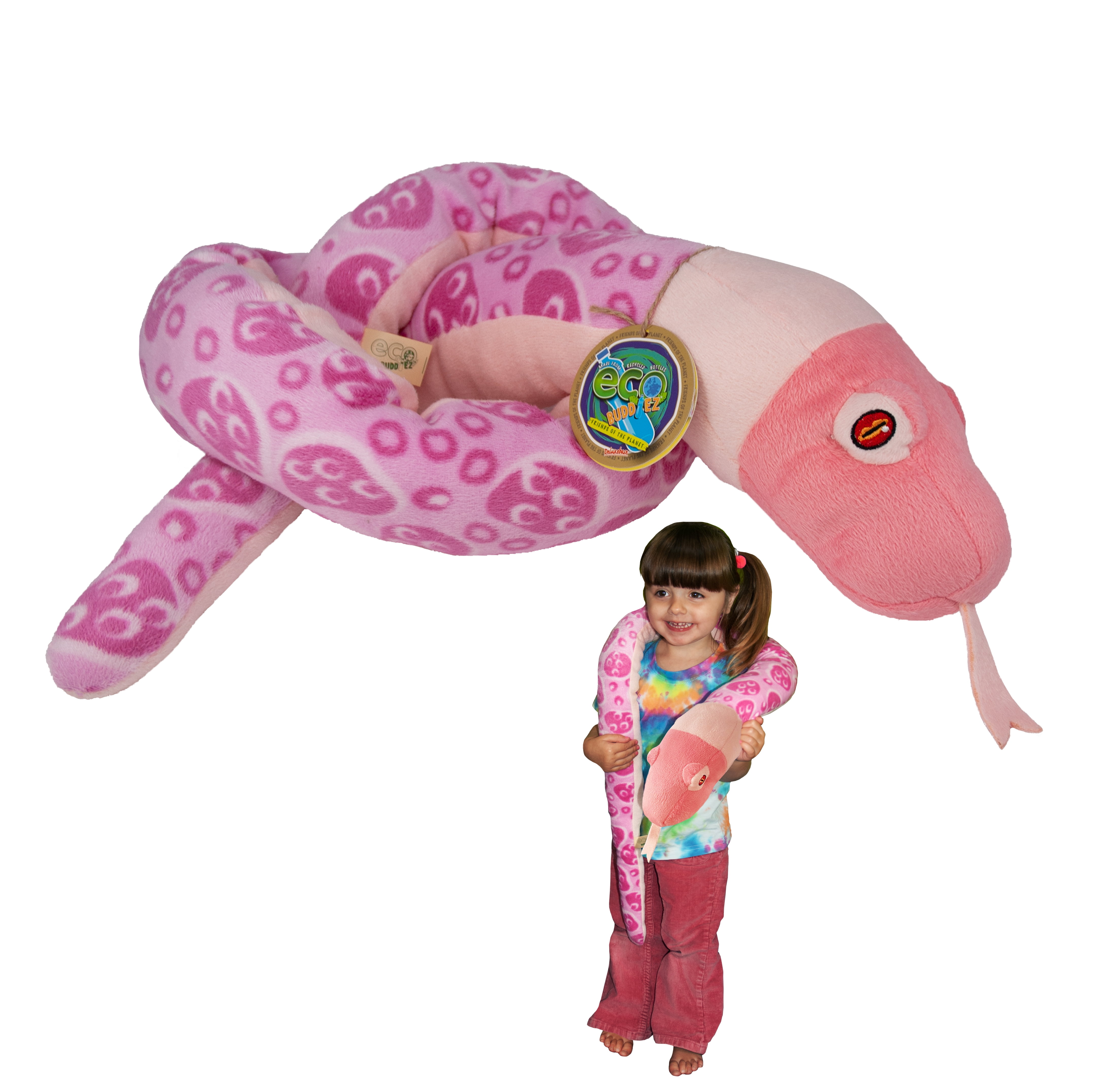 EcoBuddiez Sssnakes - Pink Coral Snake from Deluxebase. Soft Toy (55 ...