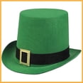thumbnail image 4 of Womens Mens Hats St. Patrick's Day Green Velvet Top Hat Irish Festival Costume Hat Sun Hats for Women Green One Size, 4 of 4