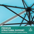 thumbnail image 4 of EastVita 10 Ft Square Patio Umbrella Outdoor Cantilever Umbrella 360 Degree Rotatable UV Protection Roman Umbrella For Pool Patio Garden Turquoise Blue, 4 of 5