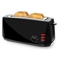 thumbnail image 1 of Elite Gourmet Grille-Pain à Fentes Longues 4 Tranches, Noir avec 6 Réglages de Toast, Décongélation, Réchauffage, Fonctions d'Annulation, Fentes Extra Larges, 1 of 5