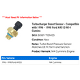 thumbnail image 2 of Turbocharger Boost Sensor - Compatible with 1996 - 1998 Ford A9513 N14 Cumins 1997, 2 of 3