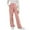 Pink, variant on zbxnLI Teens Girls High Waist Dress Pants Wide Leg Uniform Pants Solid Color Casual Pants with Pockets
