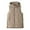 Khaki, variant on Rutainlusire Womens Hooded Sleeveless Puffer Vest Ladies' Casual Color Sleeveless Hooded Jacket