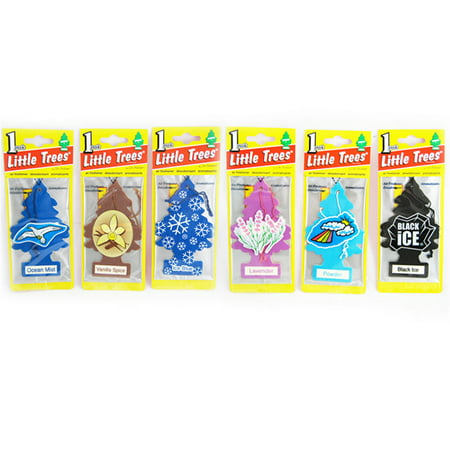 6 Little Trees Air Fresheners Car Auto Assorted Pack Scent Home Hanging Office