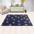 thumbnail image 3 of Yellow Footprint Pattern Memory Foam Area Rug 31"x20" Non Slip, Absorbent, Fade Proof for Living Room, Bedroom, Office, 3 of 7