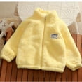 thumbnail image 4 of ATOGUTA Boys Jacket Fleece Jacket Full Zip Toddlers Kids Polar Coat Outwear Yellow, Size 2T-7, 4 of 4