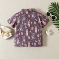 thumbnail image 4 of JAJAHO Toddler Boys Girls Easter Shirts For Kids Short Sleeve Bunny Print Summer Button Down Collar Polo T Shirt Cute Tops, 4 of 6