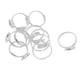 thumbnail image 1 of 10 piezas de cabujón de anillo ajustable y recipientes de para joyería de mujer, elección Blanco plateado jinwen Anillos en blanco, 1 of 7