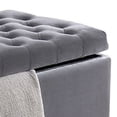 thumbnail image 3 of Miekor Furniture Grey Tufted Storage Bench B5A4162, 3 of 5