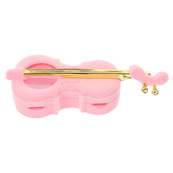 YSNOOWE En De Violín Color Rosa Con Material Para Organizar Anillos Y Collares