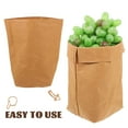 thumbnail image 4 of Raindrops Kraft Paper Bag Washable Kraft Paper Storage Pouch Vegetable Fruits Storage Bag for Pantries, 4 of 7