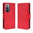 thumbnail image 1 of Case for Motorola Edge 30 Ultra Cover Adjustable Detachable Card Holder Magnetic closure Leather Wallet Case - Red, 1 of 5