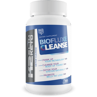 Biofluxe Detox Cleanse by K2 Slim Keto - Shrink The Gut Fast with a Cleanse - Help Crank up Your Metabolism - Cleanse Your Body of Toxins - Detox Naturally - Promote Belly Fat Loss - 30 Servings