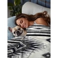 thumbnail image 3 of Gray Boho Queen Size Flat Sheet, Wrinkleproof & Fadeproof Cooling Flat Bed Sheet Only, Southwestern Ethnic Aztec Retro Geometric Breathable Soft Bedding Top Sheets 90 x 102 Inches, 3 of 8