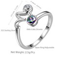 thumbnail image 4 of Zodiac Capricorn Ring 925 Sterling Silver Mystic Topaz Women December January Birthday Gift Astrology Horoscope Sign Christmas Jewelry Juwaliy, 4 of 8