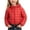 A Red, variant on Child Padded Jacket Dqueduo Girls' Hooded Puffer Full Zip Quilted Warm Outerwear Casual Winter Coat Jacket